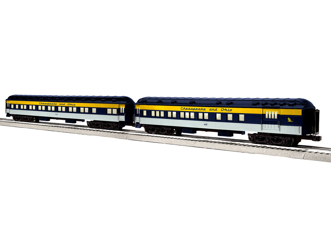 2327020 O Scale Lionel Chesapeake & Ohio 18" Passenger Car Pack B