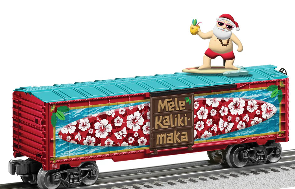 Lionel 2528720 - Walking Brakeman Boxcar "Surfing Santa"