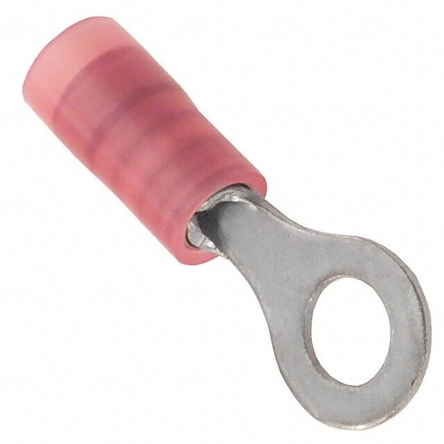 18-22 GAUGE NYLON RING # 8 CONNECTOR 20 PK RED CRIMP TERMINAL AWG CAR SUV