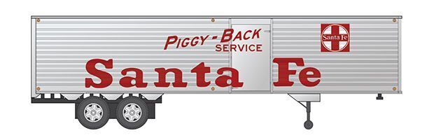 Rapido 403037 HO Fruehauf 40ft Fluted-Side Trailer, Side Door, Santa Fe #1