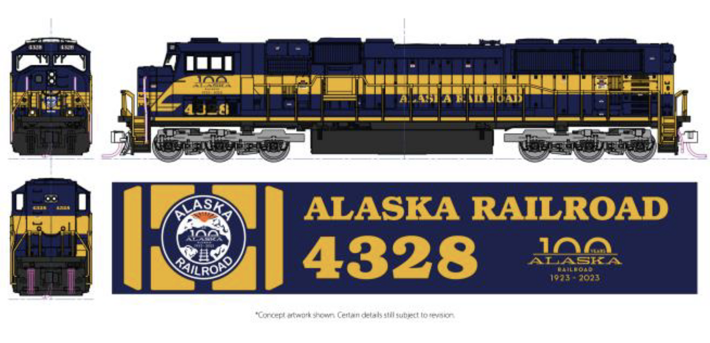 Kato 176-6412, N Scale EMD SD70MAC, Std. DC, ARR #4328 100 Year Anniv