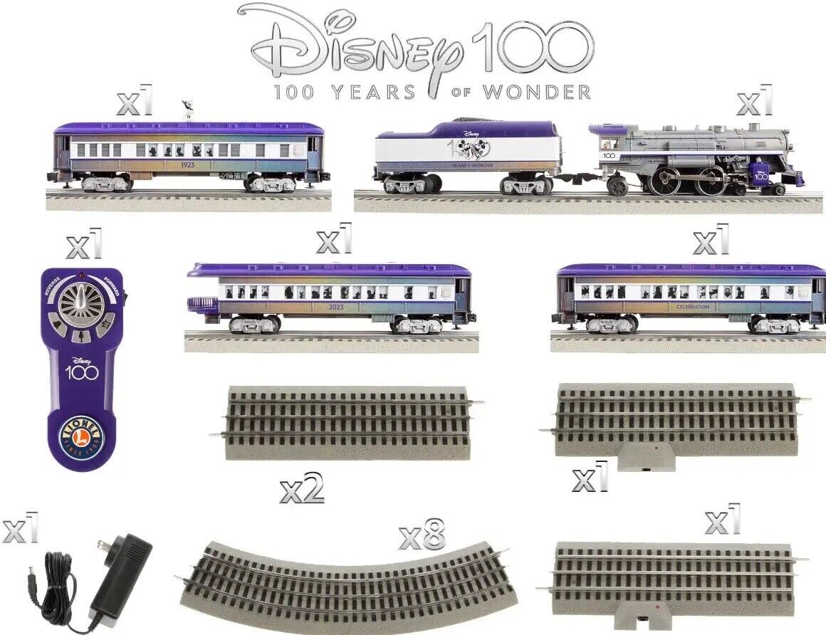 Lionel 2323040 O Walt Disney 100th LionChief Bluetooth 5.0 Set