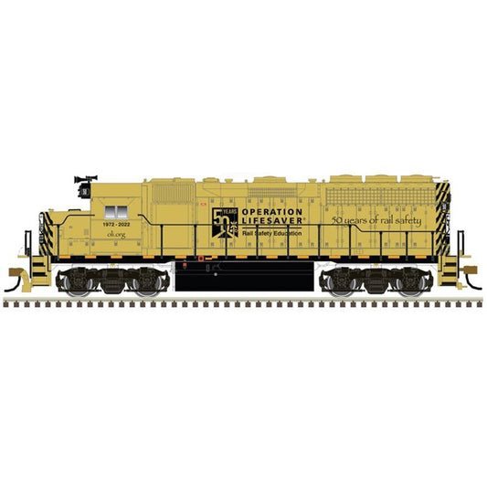 Atlas 10004050 HO Silver EMD GP40, Stnd DC, Operation Lifesaver 50th Anniv Unit