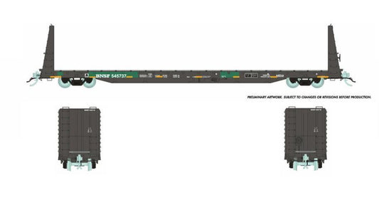 Rapido 147009 HO Marine Industries Flatcar, BNSF, 6-Pack