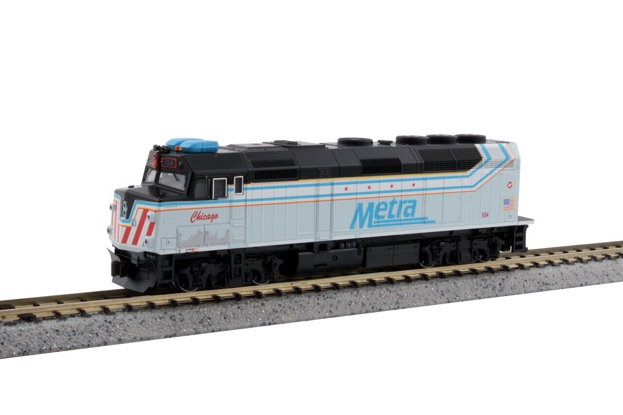 Kato 176-CHICAGO N EMD F40PH DC Silent Metra #104