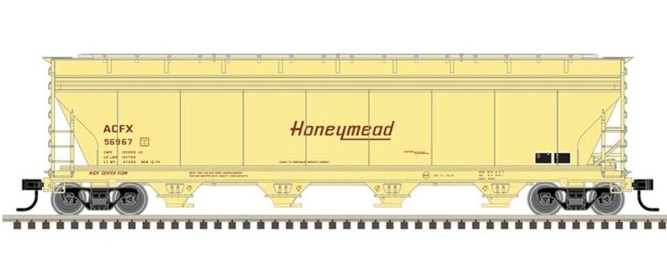 Atlas 20006383 – ACF 5250 Cov. Hopper Honeymead (ACFX) 56974 – HO Scale