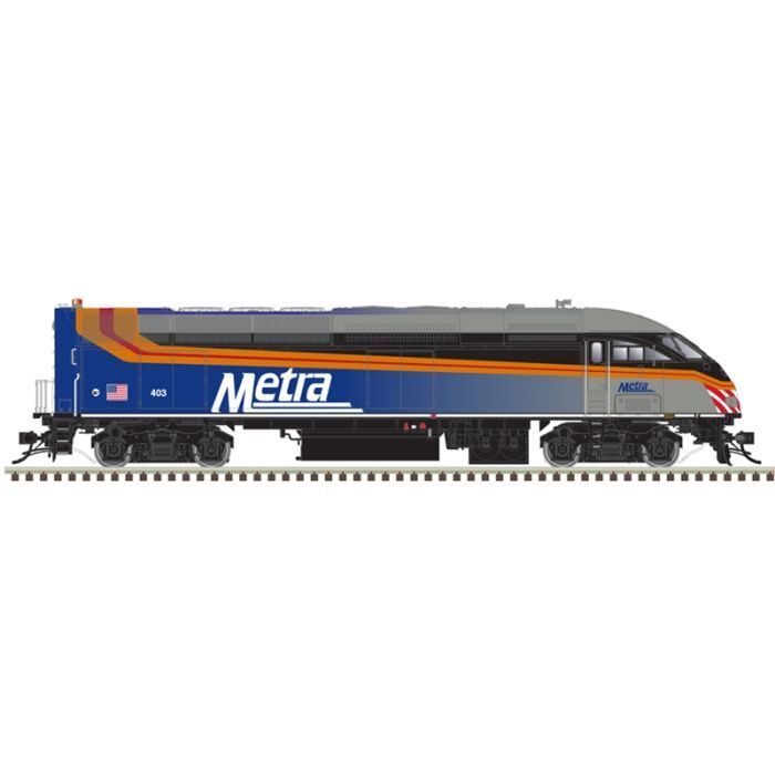 Atlas 10004147 Master HO MPI MP36PH, Silver, Standard DC, Metra #410