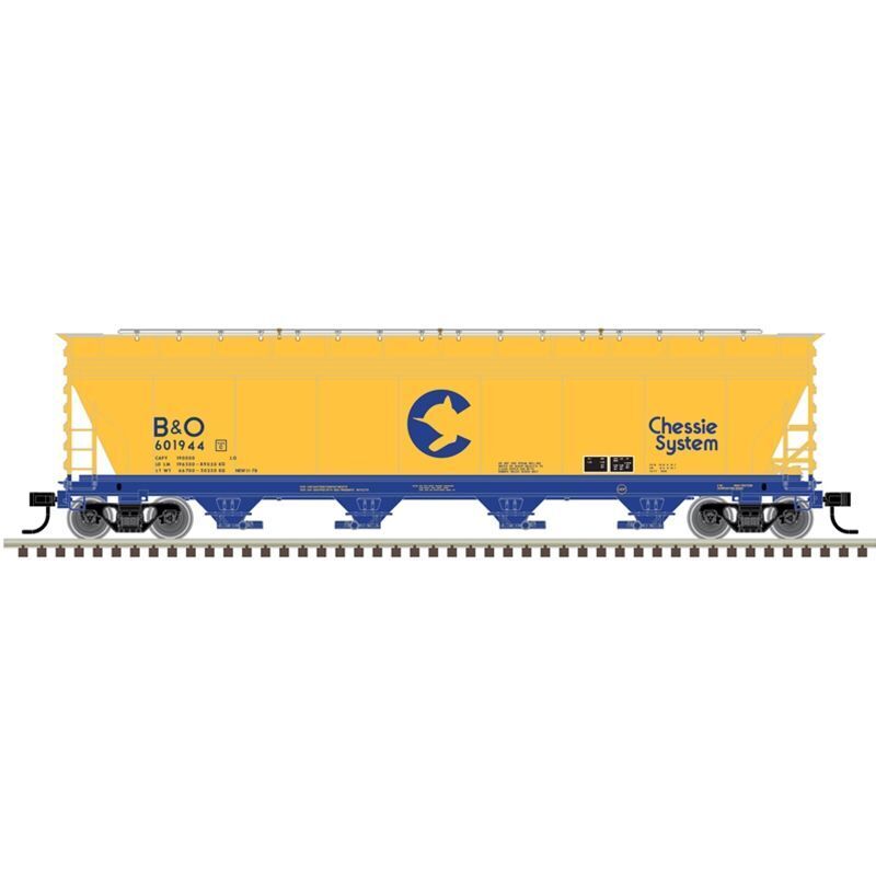 Atlas 20007367 HO ACF 5250 Covered Hopper, Chessie B&O #601927