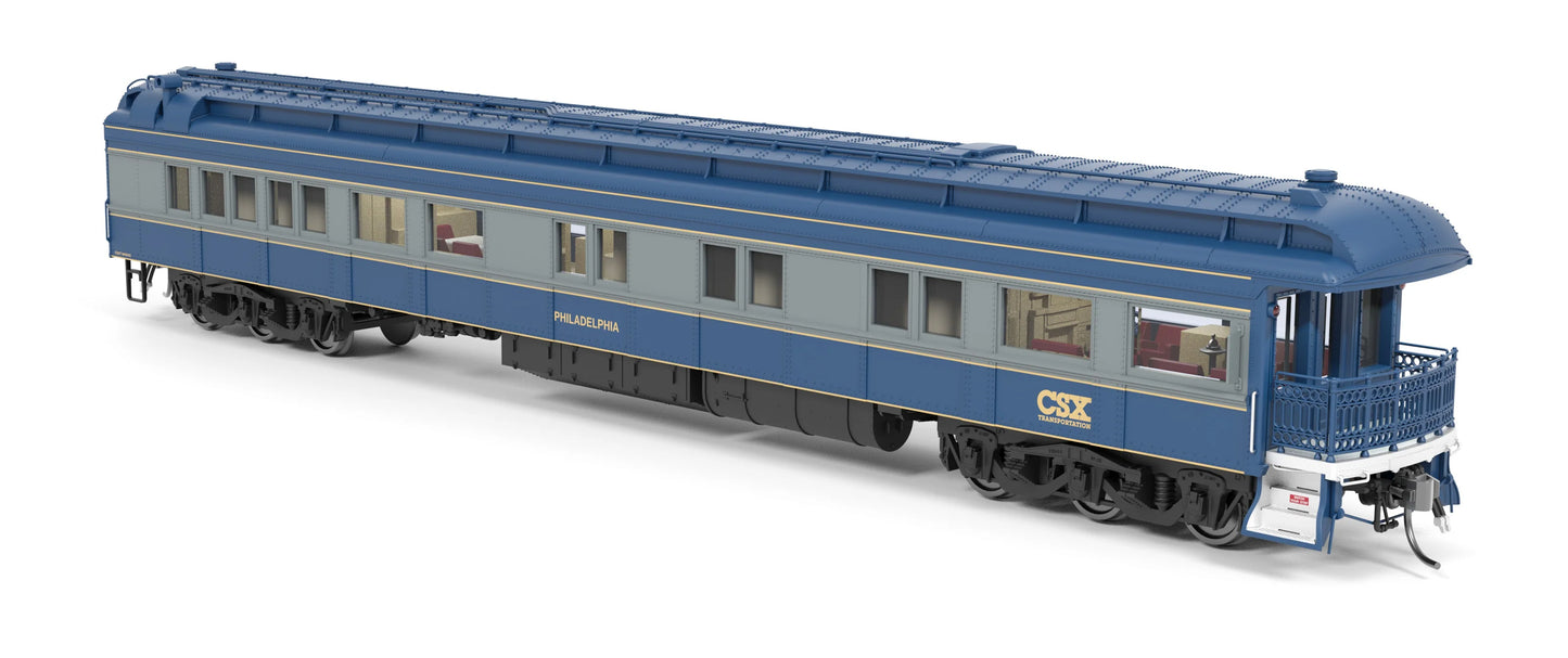 Broadway Limited BLI-8953, HO Heavyweight Business Car, CSX "Philadelphia"