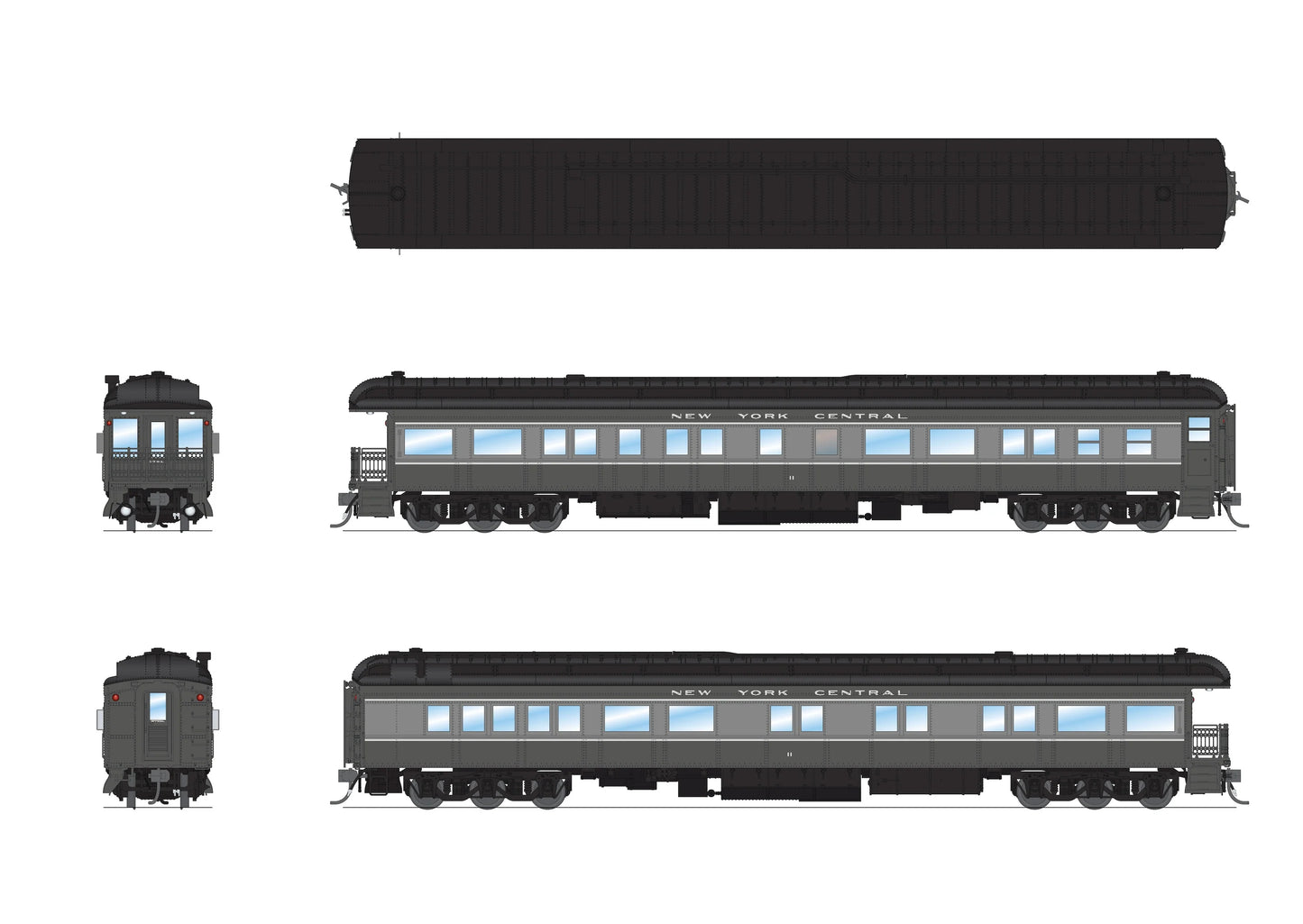 Broadway Limited Imports 8956 New York Central Business Car, #11, HO Scale