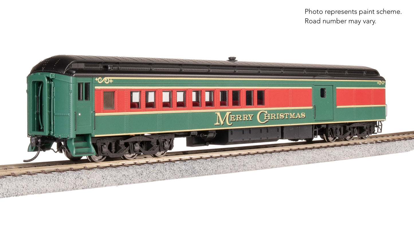 Broadway Limited Imports 9120 Coach-Baggage Combine, Christmas Holiday Scheme, HO Scale