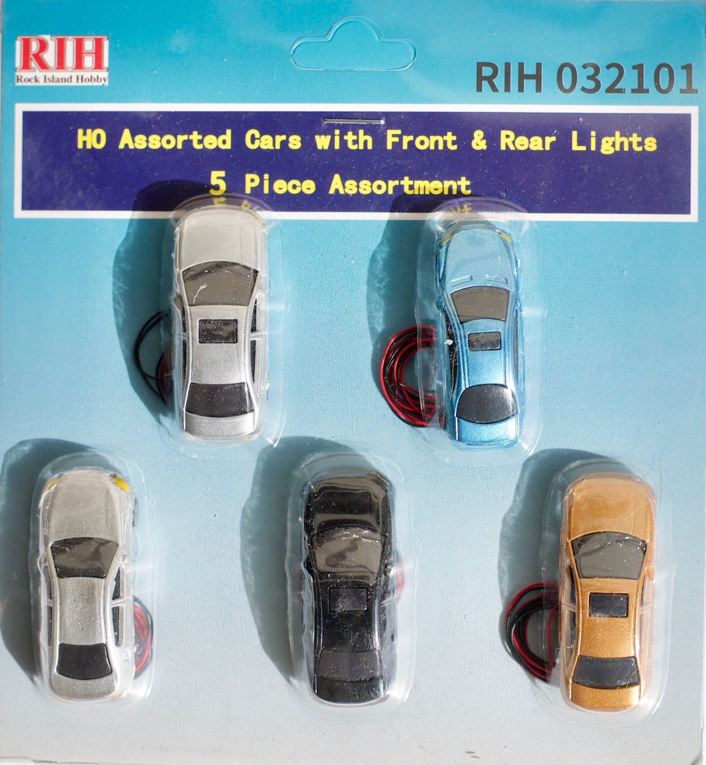 Rock Island Hobby HO 032101 Cars with Front & Rear Lights SKU: RIH-032101