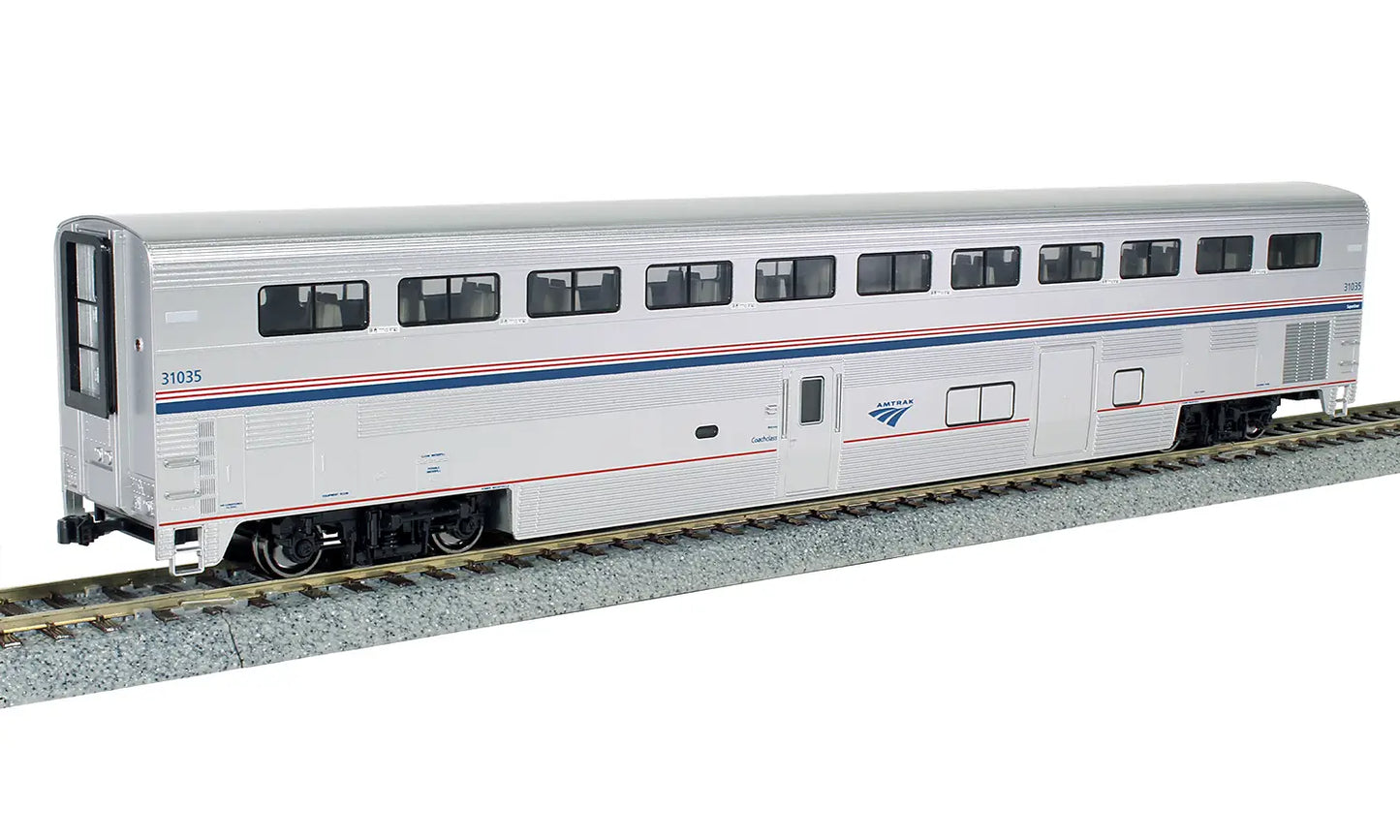 Kato 35-6095-1 HO Amtrak Superliner I Coach-Baggage Phase VI #31031 LIGHTED