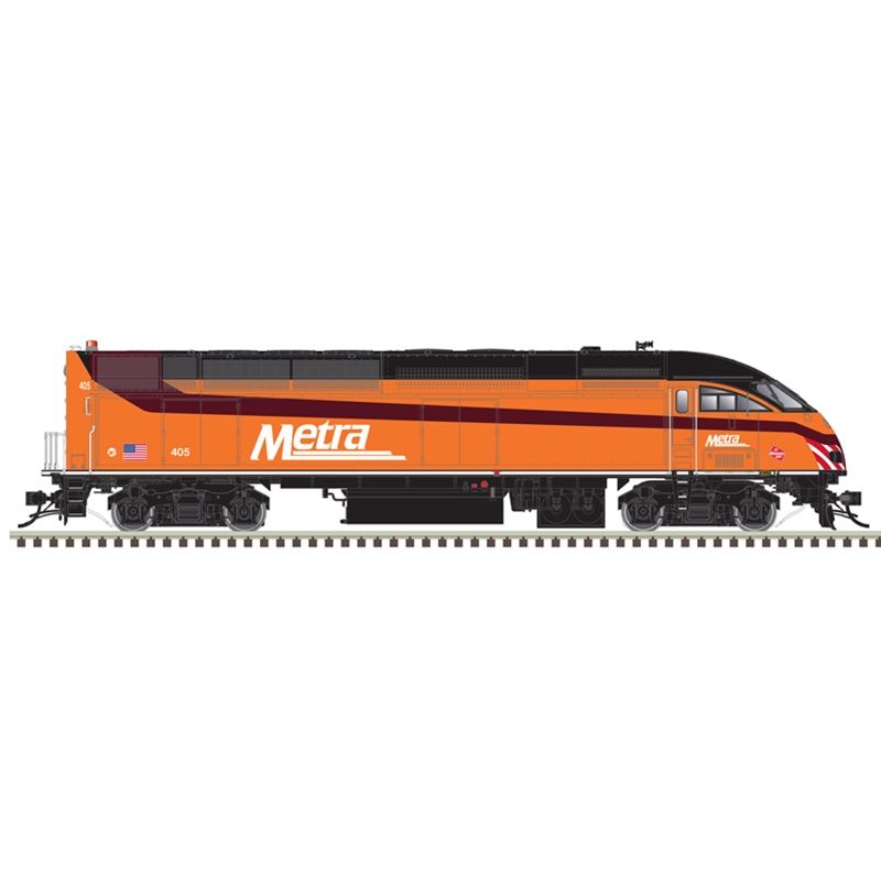 Atlas 10004149 Master HO MPI MP36PH, Silver, Standard DC, Metra #405