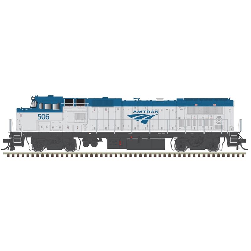 Atlas 10004307 Master HO GE Dash 8-32BWH, Silver, Standard DC, Amtrak #506