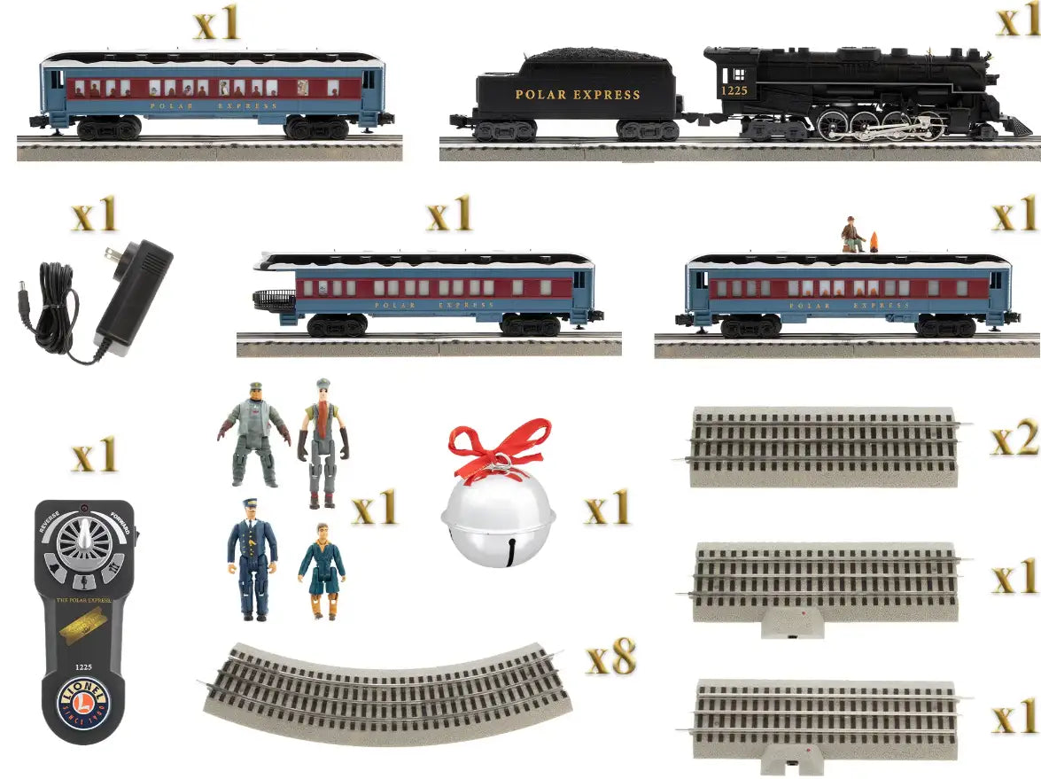 Lionel 2123130 O THE POLAR EXPRESS LIONCHIEF SET w/ BLUETOOTH 5.0 AND DISAPPEARING HOBO CAR