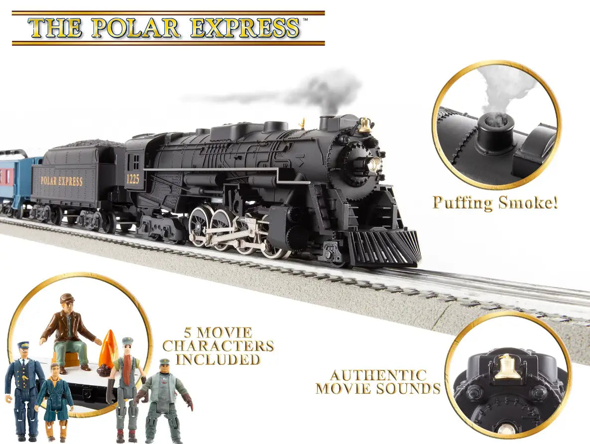 Lionel 2123130 O THE POLAR EXPRESS LIONCHIEF SET w/ BLUETOOTH 5.0 AND DISAPPEARING HOBO CAR