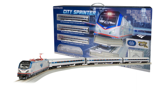 Bachmann 00772 HO Amtrak City Sprinter Starter Train Set