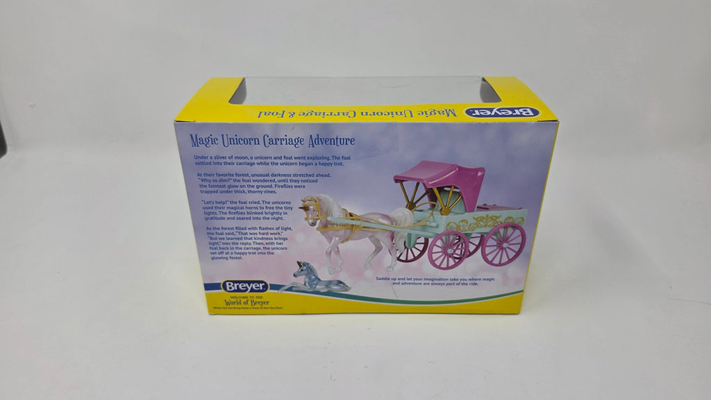Breyer Magic Unicorn Carriage and Foal box back
