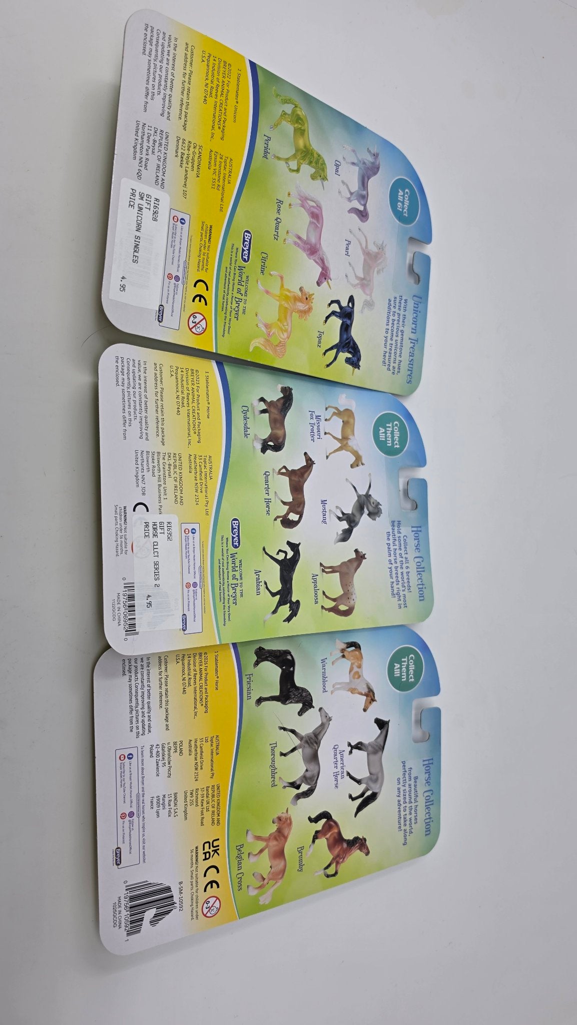 Breyer Stablemates Singles Bundle — 3 Carded Horses & Unicorn