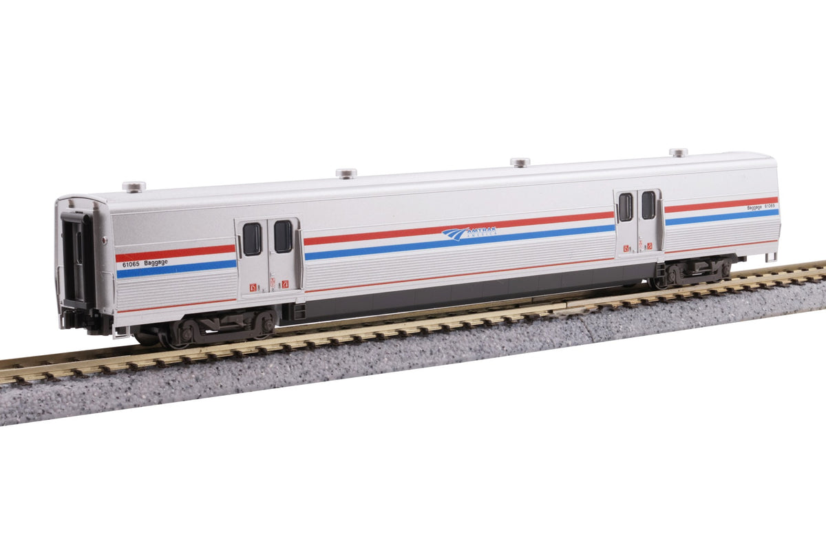 Kato 156-0965-1, N Scale Amtrak AMTK Viewliner II Baggage Phase III #61065 w/Lighted Interiors