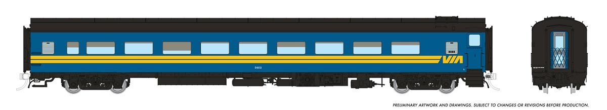 Rapido HO CC&amp;F Lightweight Coach, Super Continental Line, VIA Rail Canada #5647