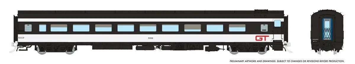 Rapido 100401 HO Scale Lightweight Coach GTW - Wet Noodle Scheme 4888