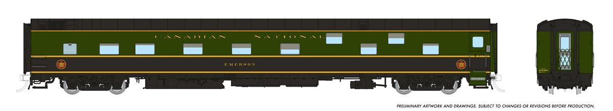 Rapido 101155 HO Duplex Sleeper: CNR - 1954 Scheme: #1147 Erwood