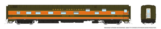 Rapido 101163 HO Duplex Sleeper, Super Continental Line, Great Northern #1162 "Dawson Pass"