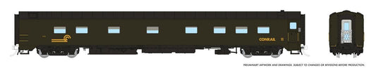 Rapido 104110 HO 10-5 Sleeper - Ready to Run - Super Continental Line(TM) -- Conrail #11 (Pullman Green, black)