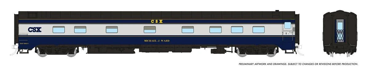 Rapido 104111 HO 10-5 Sleeper, Super Continental Line, CSX "Michael J. Ward"