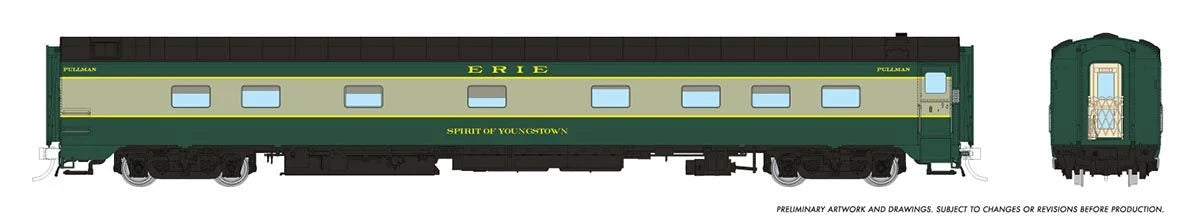 Rapido 104112 HO 10-5 Sleeper, Super Continental Line, Erie "Pride of Youngstown"