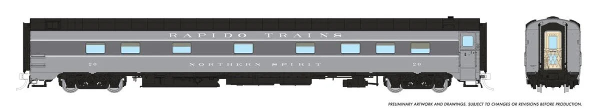 Rapido 104119 HO Scale 10-5 Sleeper Rapido Anniversary: "Northern Spirit"