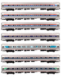 Kato 106-105-1 - Amfleet I Coach 7 Car Set All Phases (Limited Edition) w/ Pre-Installed Lights Amtrak (AMTK) - N Scale
