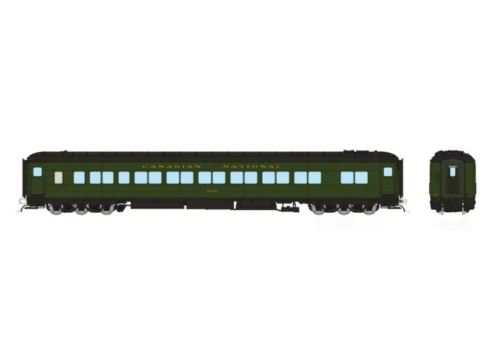 Rapido Trains 125001 HO Balloon Top Coach Canadian National Green CNR 5185