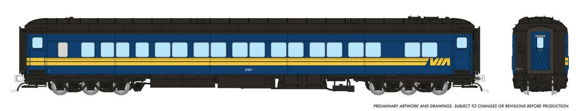 Rapido 125019 HO CC&F Balloon-Top Coach, VIA Rail Canada #5181