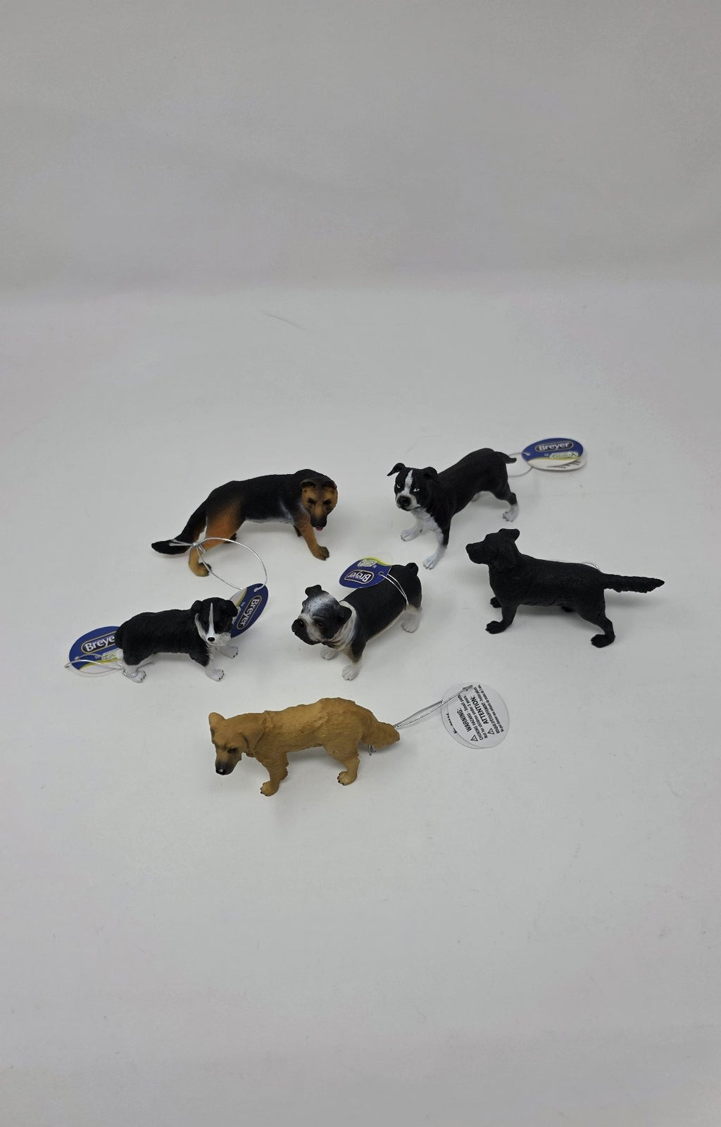 Breyer by CollectA Dog Figure Bundle — Set of 6 (Bulldog Edition)