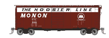 Rapido 181001 1937 AAR Boxcar w/ Square Corner Ends (6 Pk): Monon "The Hoosier Line"