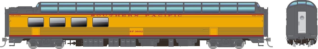 Rapido 175004 HO SP Dome-Lounge w/Fluted Sides: SP - Overland: #3602