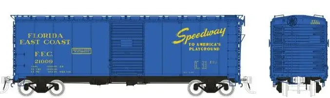 Rapido 181010A HO 1937 AAR Boxcar FEC - Blue Speedway Scheme