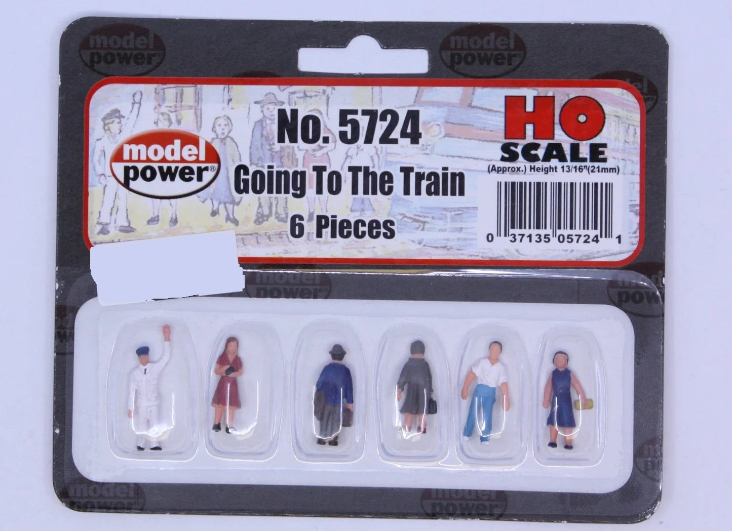Model Power 5724 HO Pedestian Figures Going to Board the Train (Set of 6)