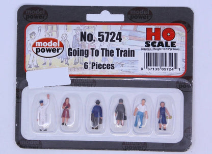 Model Power 5724 HO Pedestian Figures Going to Board the Train (Set of 6)