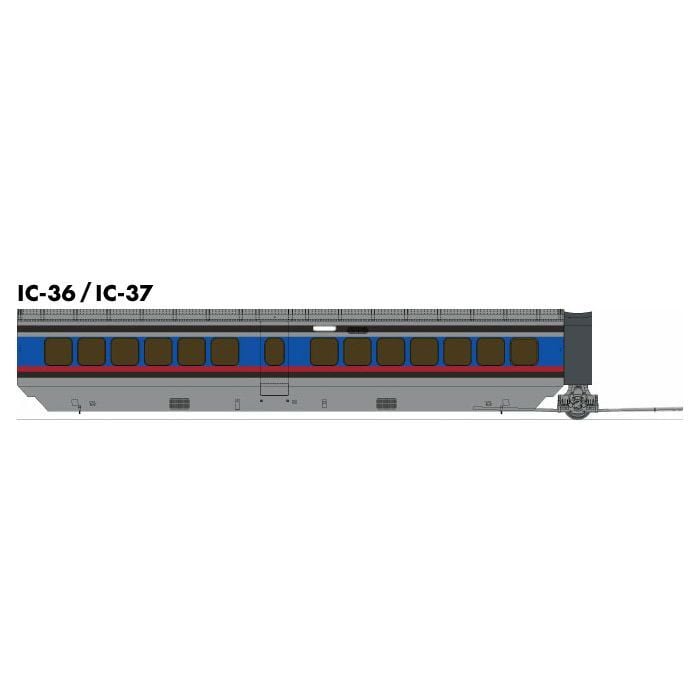 Rapido 203102 HO UAC TurboTrain Add-On Coach, Penn Central/DOT