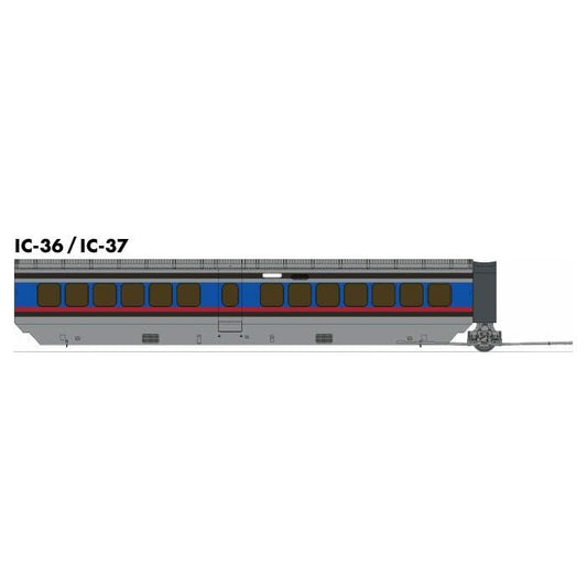 Rapido 203102 HO UAC TurboTrain Add-On Coach, Penn Central/DOT