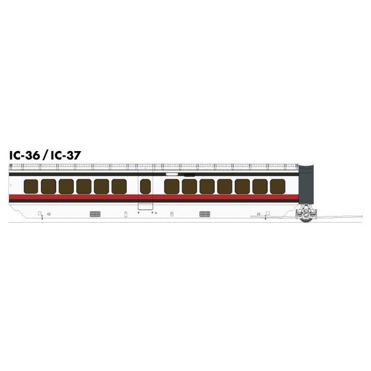 Rapido 203103 HO UAC TurboTrain Add-On Coach, Early Amtrak