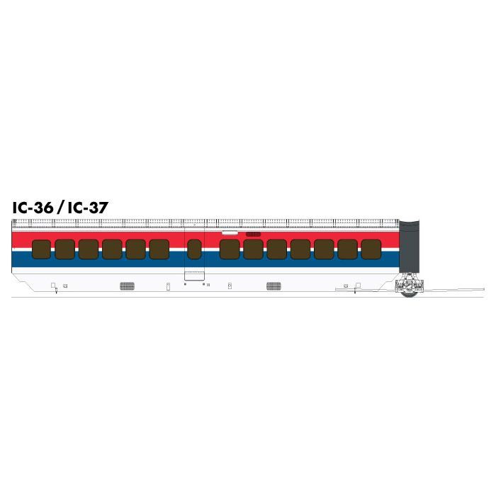 Rapido 203104 HO UAC TurboTrain Add-On Coach, Late Amtrak