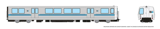 Rapido 204002 HO BART Legacy C-End Car, Standard DC, Bay Area Rapid Transit