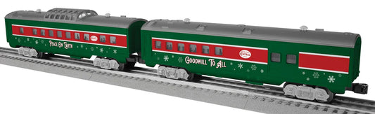 Lionel 2427980 O Sleigh Bell Limited Streamlined Passengeer Car Add-On 2-Pack
