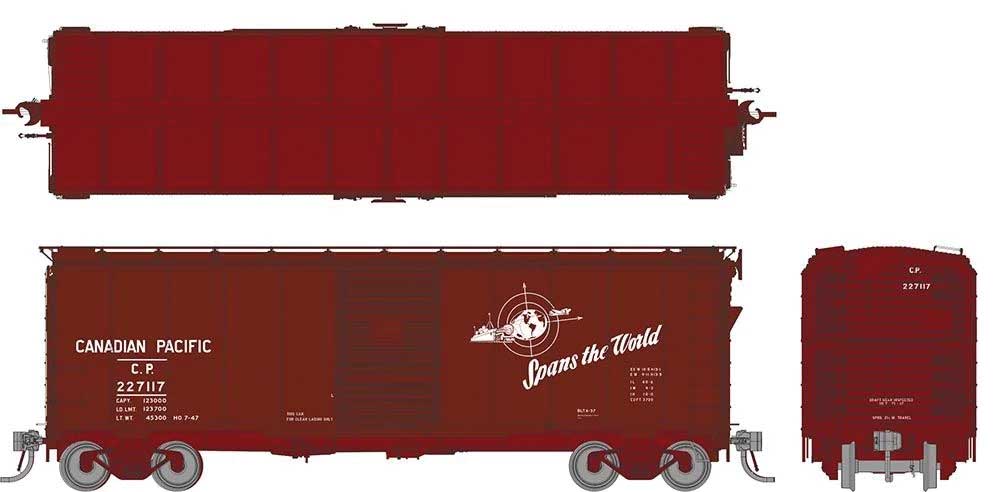 Rapido ~ HO Scale ~ 1937 AAR Boxcar ~ CPR #227152 ~ 183001A