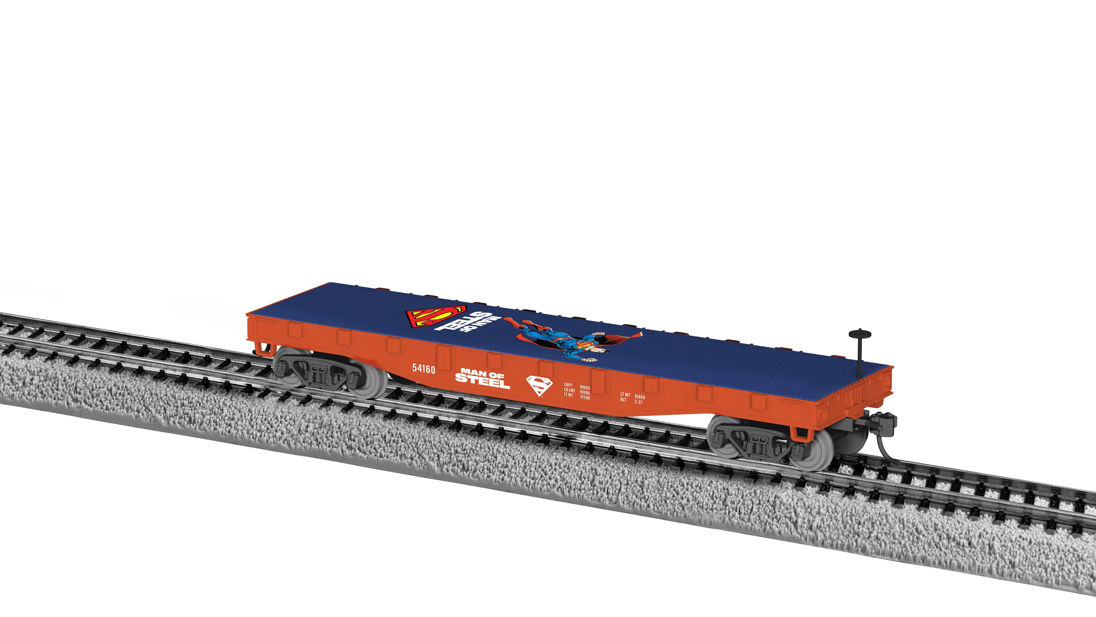 Lionel 2554160 HO Superman Man of Steel Flatcar with I-Beam Load